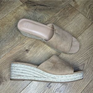 a new day Tan Platform Slides